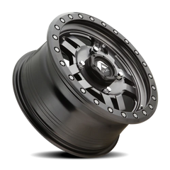 Fuel Anza UTV D558 15x7 +38 4x156mm 132mm Matte Anthracite Black Ring