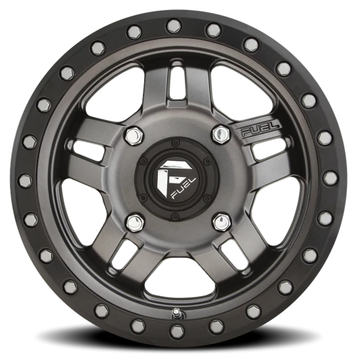 Fuel Anza UTV D558 15x7 +13 4x156mm 132mm Matte Anthracite Black Ring