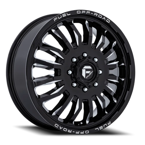 Fuel Arc Dually D868 22x8.25 +104 8x210mm 154.3mm Gloss Black Milled