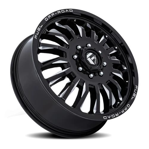Fuel Arc Dually D868 20x8.25 +104 8x210mm 154.3mm Gloss Black Milled