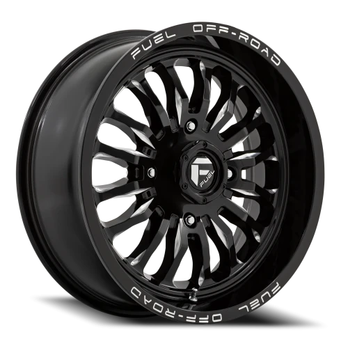 Fuel Arc UTV D821 22x7 +13 4x137mm 110.1mm Gloss Black Milled
