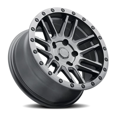 Black Rhino Arches GM 19x8 +20 5x120mm 76.1mm Brushed Gunmetal Black Lip Edge-Black Bolts