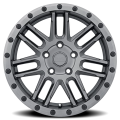 Black Rhino Arches GM 18x9.5 -18 5x127mm 71.5mm Brushed Gunmetal Black Lip Edge-Black Bolts