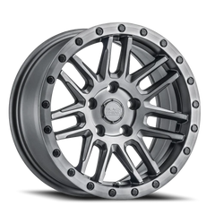 Black Rhino Arches GM 17x9.5 +12 6x114.3mm 76.1mm Brushed Gunmetal Black Lip Edge-Black Bolts