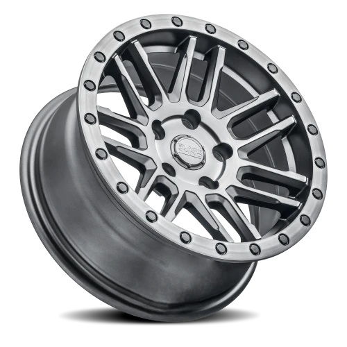Black Rhino Arches GM 17x9.5 -18 6x139.7mm 112.1mm Brushed Gunmetal Black Lip Edge-Black Bolts