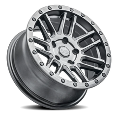 Black Rhino Arches GM 17x9.5 +12 6x139.7mm 112.1mm Brushed Gunmetal Black Lip Edge-Black Bolts