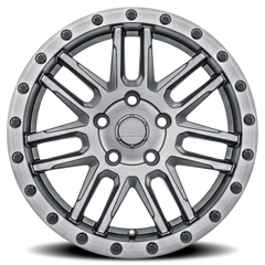 Black Rhino Arches GM 17x9.5 +12 6x114.3mm 76.1mm Brushed Gunmetal Black Lip Edge-Black Bolts