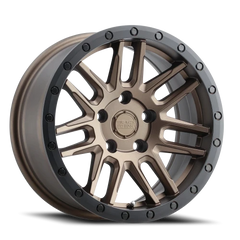 Black Rhino Arches BRZ 15x7 +15 5x114.3mm 76.1mm Matte Bronze Black Lip Edge-Black Bolts