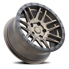 Black Rhino Arches BRZ 17x8 +30 5x114.3mm 76.1mm Matte Bronze Black Lip Edge-Black Bolts