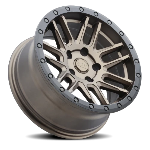 Black Rhino Arches BRZ 19x8 +30 5x114.3mm 76.1mm Matte Bronze Black Lip Edge-Black Bolts