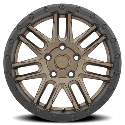 Black Rhino Arches BRZ 19x8 +20 5x112mm 66.6mm Matte Bronze Black Lip Edge-Black Bolts