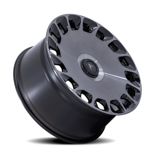 Asanti Black Label Aristocrat ABL-45 BT 24x10 +30 6x135mm 87.1mm Gloss Black Machined Face-Double Dark Tint