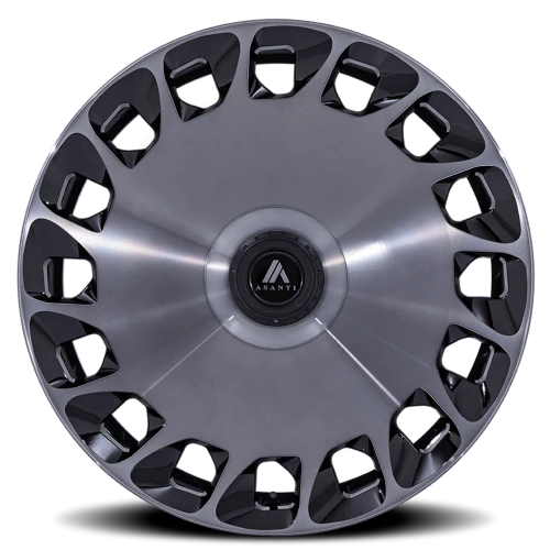Asanti Black Label Aristocrat ABL-45 BT 20x10.5 +45 5x108mm 72.56mm Gloss Black Machined Face-Double Dark Tint