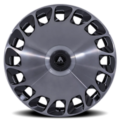 Asanti Black Label Aristocrat ABL-45 BT 24x10 +35 5x112mm 74.1mm Gloss Black Machined Face-Double Dark Tint