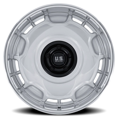 US Mags Arlington UC146SD 20x8.5 +1 6x139.7mm 106.1mm Silver Matte Black Center-DC Lip