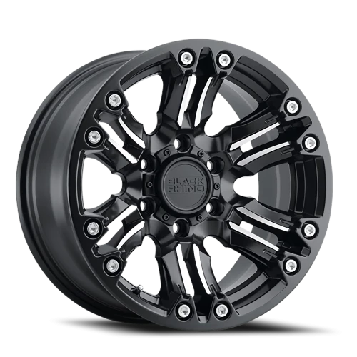 Black Rhino Asagai MB 18x9.5 -18 5x127mm 71.6mm Matte Black Machined Spoke-Stainless Bolts