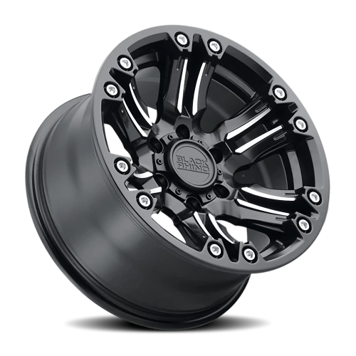 Black Rhino Asagai MB 18x9.5 -18 5x127mm 71.6mm Matte Black Machined Spoke-Stainless Bolts