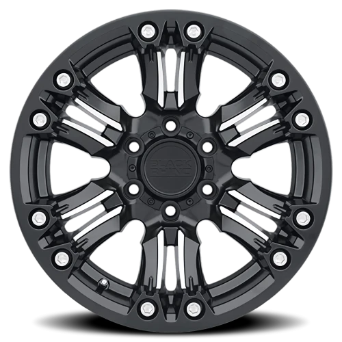 Black Rhino Asagai MB 18x9.5 -18 5x127mm 71.6mm Matte Black Machined Spoke-Stainless Bolts