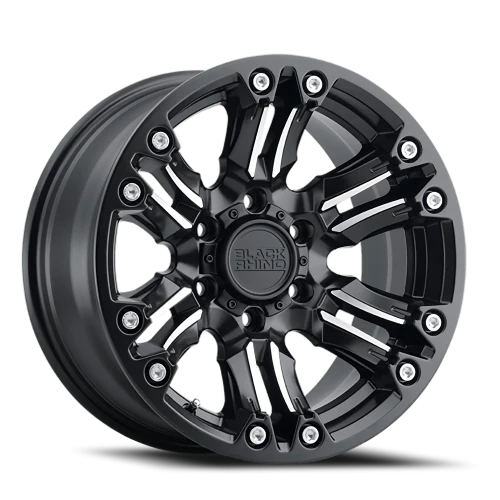 Black Rhino Asagai MB 18x9.5 -18 6x139.7mm 112.1mm Matte Black Machined Spoke-Stainless Bolts