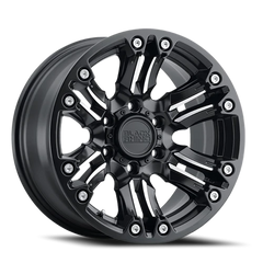 Black Rhino Asagai MB 18x9.5 -18 6x139.7mm 112.1mm Matte Black Machined Spoke-Stainless Bolts