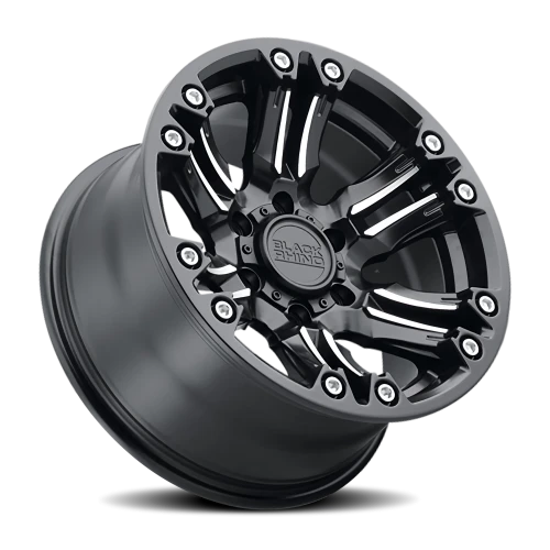 Black Rhino Asagai MB 18x9.5 -18 6x139.7mm 112.1mm Matte Black Machined Spoke-Stainless Bolts