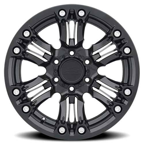 Black Rhino Asagai MB 18x9.5 -18 6x139.7mm 112.1mm Matte Black Machined Spoke-Stainless Bolts