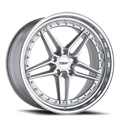 TSW Ascari SL 20x10.5 +40 5x120mm 76.1mm Silver Mirror Cut Face-Mirror Cut Lip