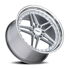 TSW Ascari SL 20x10.5 +40 5x120mm 76.1mm Silver Mirror Cut Face-Mirror Cut Lip