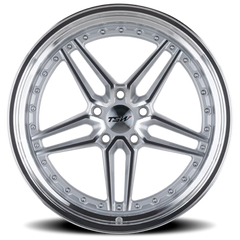 TSW Ascari SL 20x10.5 +40 5x120mm 76.1mm Silver Mirror Cut Face-Mirror Cut Lip