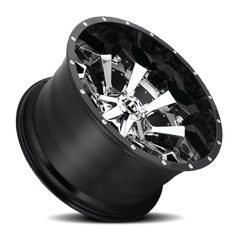 Fuel Assault D246 20x12 -43 8x170mm 125.1mm Chrome  Gloss Black Lip