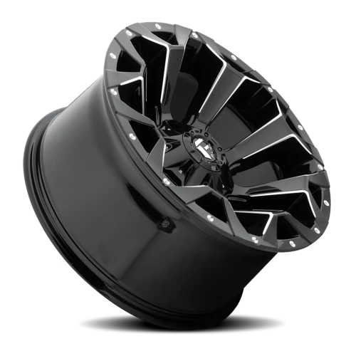 Fuel Assault D576 18x9 +1 5x114.3mm 78.1mm Gloss Black Milled