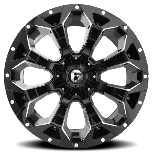 Fuel Assault D576 20x9 +1 8x165.1mm 125.2mm Gloss Black Milled