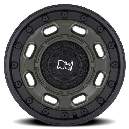 Black Rhino Atlas ODG 16x8 -10 6x139.7mm 106.1mm Olive Drab Green Black Lip