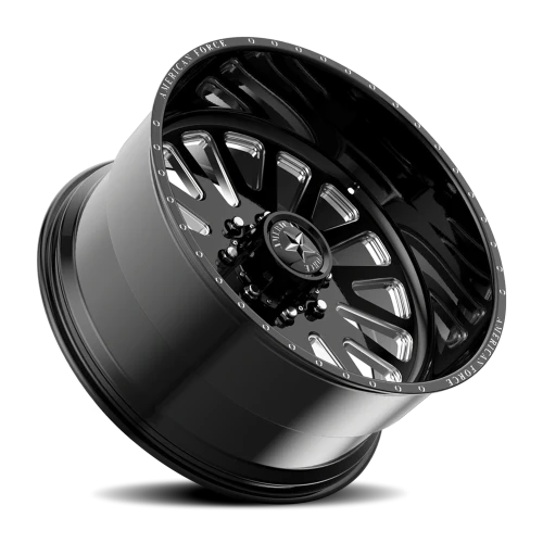 American Force F20 Atom SS GBM 20x10 -18 5x127mm 71.5mm Gloss Black Machined