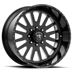 American Force F20 Atom SS GBM 20x10 -25 6x139.7mm 78.1mm Gloss Black Machined