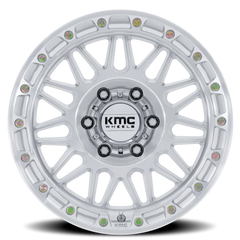 KMC Attack KM555SD 17x8.5 -10 5x127mm 71.5mm Gloss Silver Machined Face