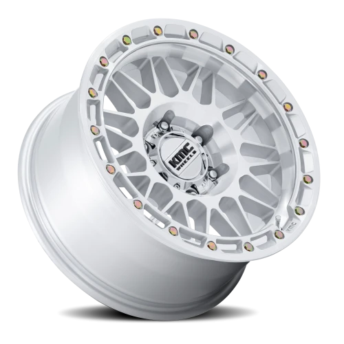 KMC Attack KM555SD 17x8.5 +25 6x114.3mm 66.06mm Gloss Silver Machined Face