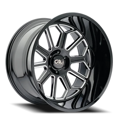 Cali Offroad Auburn 9117 BM 24x14 -76 6x139.7mm 106mm Gloss Black Milled