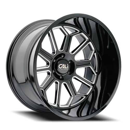 Cali Offroad Auburn 9117 BM 24x14 -76 8x180mm 124.1mm Gloss Black Milled