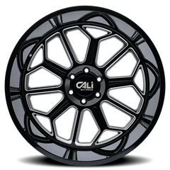 Cali Offroad Auburn 9117 BM 20x9 -12 8x170mm 125.2mm Gloss Black Milled