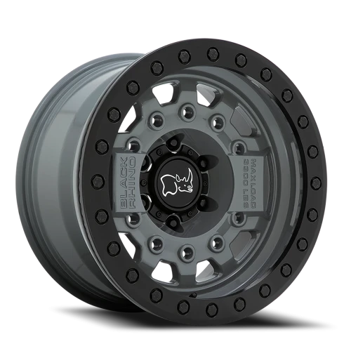 Black Rhino Avenger Beadlock GY 17x8.5 -30 6x139.7mm 112.1mm Battleship Gray Black Hardware