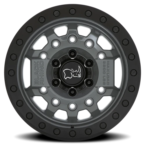 Black Rhino Avenger Beadlock GY 17x8.5 -30 6x139.7mm 112.1mm Battleship Gray Black Hardware