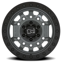 Black Rhino Avenger Beadlock GY 17x8.5 -30 6x139.7mm 112.1mm Battleship Gray Black Hardware