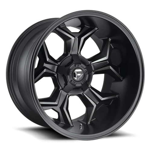 Fuel Avenger D605 20x12 -44 6x135mm 106.3mm Matte Black Machined-Dark Tint