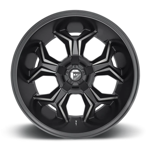 Fuel Avenger D605 20x12 -44 6x135mm 106.3mm Matte Black Machined-Dark Tint
