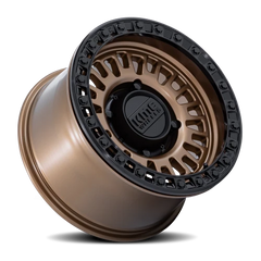 KMC Aztec Beadlock UTV KS242ZB 15x8 +0 4x137mm 96mm Matte Bronze Gloss Black Ring