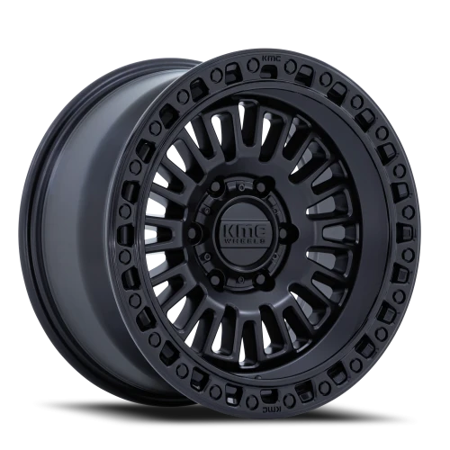 KMC Aztec KM554 MB 17x8.5 +0 6x135mm 87.1mm Matte Black Gloss Black Lip
