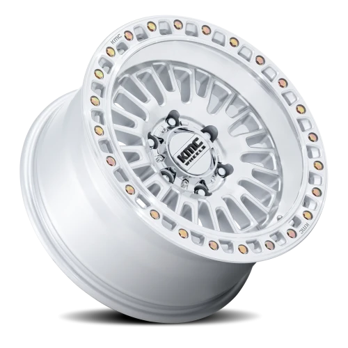 KMC Aztec KM554 S 17x8.5 +0 5x127mm 71.5mm Gloss Silver Machined Face