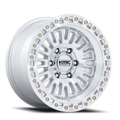 KMC Aztec KM554 S 17x8.5 +0 6x135mm 87.1mm Gloss Silver Machined Face