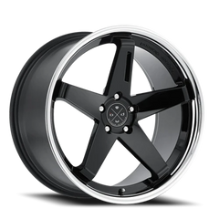 Blaque Diamond BD-21 GB-CH 20x9 +35 5x114.3mm 70.5mm Gloss Black Chrome Stainless Steel Lip